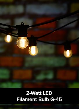 2-Watt LED filament bulb G-45