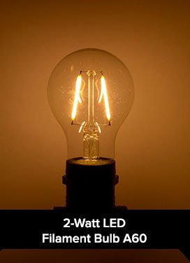 2 Watt LED Filament Bulb A60