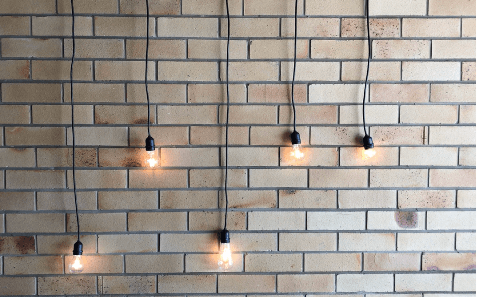 hanging lights on the wall