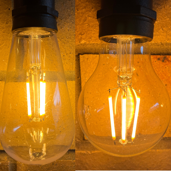 two types of festoon light bulbs